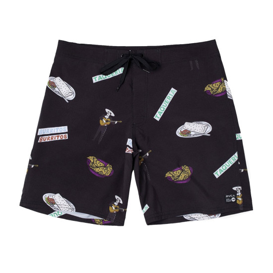 RVCA Ανδρικό μαγιό Hot Fudge Trunk 18" - Printed Board Shorts for Men